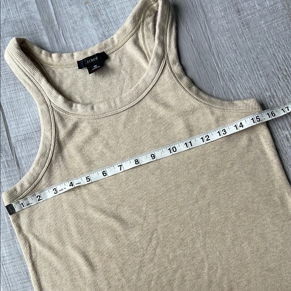 Cream Ribbed Sleeveless Pajama Top.